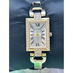 Alexis Bendel Gold Tone Rhinestone Bezel Women’s Tank Watch